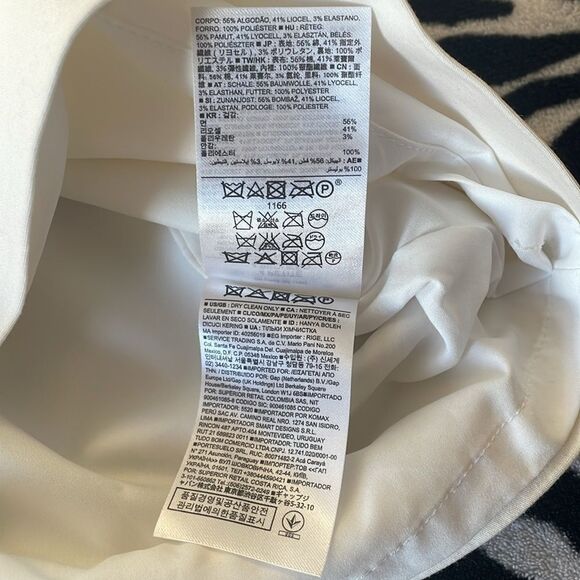 Banana republic white envelope mini asymmetrical mini dress sleeveless size 4 - Picture 10 of 10